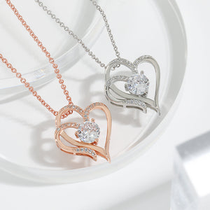 SparkleHeart Duet™ - ''Zirkoon Dubbele Liefde Ketting''