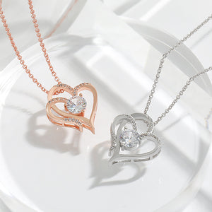 SparkleHeart Duet™ - ''Zirkoon Dubbele Liefde Ketting''