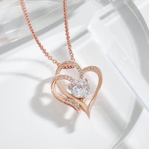 SparkleHeart Duet™ - ''Zirkoon Dubbele Liefde Ketting''