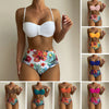 Women's Floral Print Spaghetti Strap Bikini Bathing Suit 2 Piece Swimsuits