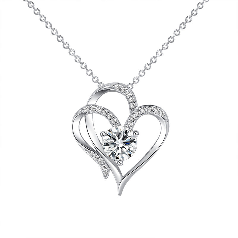 SparkleHeart Duet™ - ''Zirkoon Dubbele Liefde Ketting''